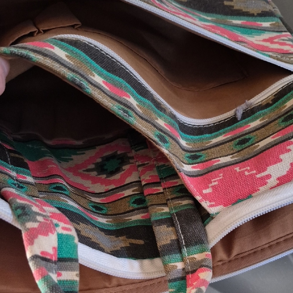 Colorful Geometric Patterned Bag - Picture 5 of 6